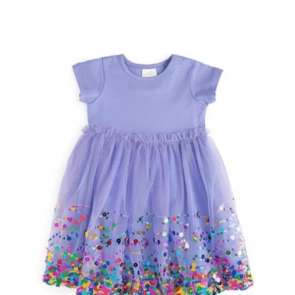 Sweet Wink Lavender Sequin Girls Dress